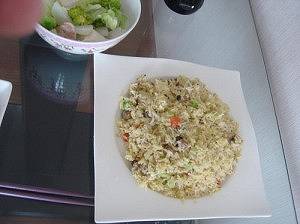 チャーハンには黒酢を